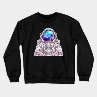 Astronaut Earth Reflex Crewneck Sweatshirt